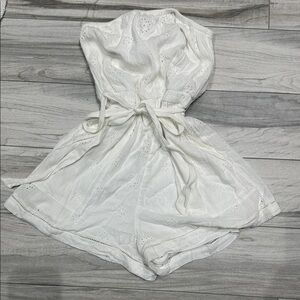 American Eagle Outfitters Strapless White Eyelet Romper(Ships from OR)